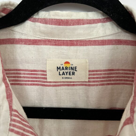 Marine Layer Long Sleeve Striped Button-Down, Size XS - Picture 2 of 4